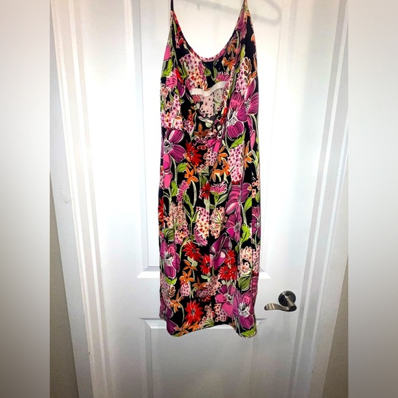 Vintage Silk Lilly Pulitzer Hawaiian Style Halter Dress - Picture 2 of 3